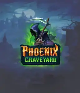 The eerie and atmospheric Phoenix Graveyard slot game interface by ELK Studios, featuring a mysterious graveyard setting. This image captures the slot's dynamic reel expansion mechanism, enhanced by its beautifully crafted symbols and supernatural theme. It vividly depicts the game's theme of rebirth and immortality, appealing for those drawn to legends.