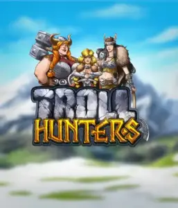 Immerse yourself in "Troll Hunters," where bold Viking warriors stand ready to take on their foes. The logo features a pair of Vikings, male and female, dressed for battle, set against a cold mountainous backdrop. They emanate bravery and might, reflecting the essence of the game's adventurous theme.